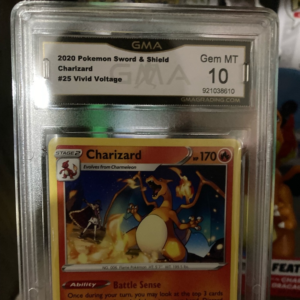 Gem Mint 10 Pokémon Slab 2020 Sword & Shield Charizard!